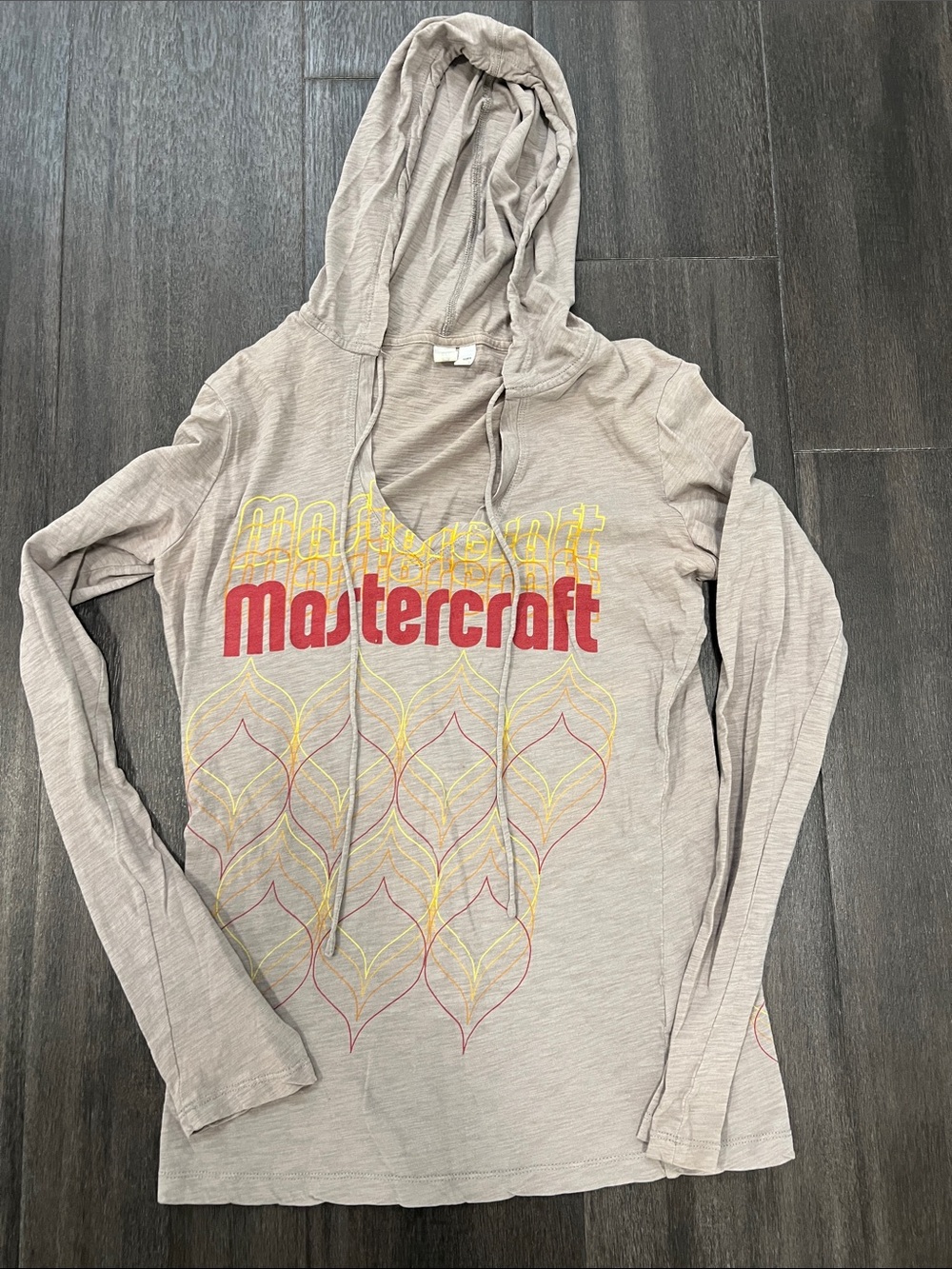 Mastercraft Beige Long Sleeve Hoodie Tee